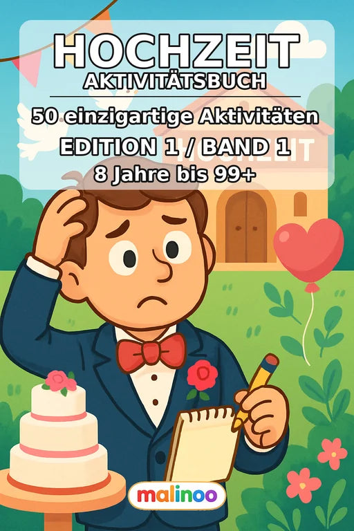 Hochzeit Aktivitätsbuch 50 Rätsel- und Aktivitätsseiten PDF Download – Cover