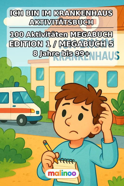Ich bin im Krankenhaus Aktivitätsbuch 100 Rätsel- und – Cover