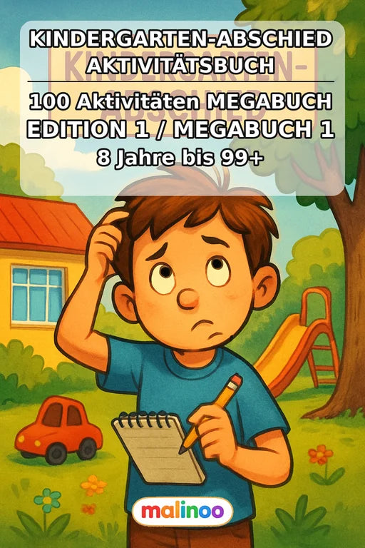Kindergarten-Abschied Aktivitätsbuch 100 Rätsel- und – Cover