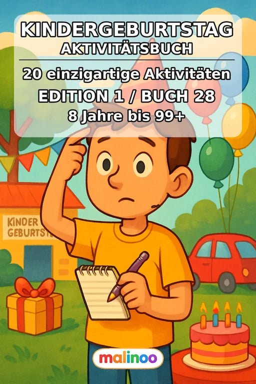 Kindergeburtstag Aktivitätsbuch 20 Rätsel- und – Cover