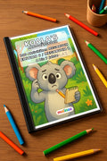 Koala's Aktivitätsbuch 100 Rätsel- und Aktivitätsseiten gedruckt+gebun – Mockup-Ansicht