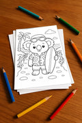 Koala's Aktivitätsbuch 20 Rätsel- und Aktivitätsseiten gedruckt+lose – Mockup-Ansicht
