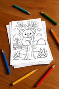 Koala's Aktivitätsbuch 20 Rätsel- und Aktivitätsseiten gedruckt+lose – Mockup-Ansicht