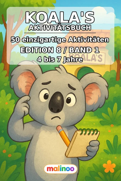 Koala's Aktivitätsbuch 50 Rätsel- und Aktivitätsseiten gedruckt+gebund – Cover