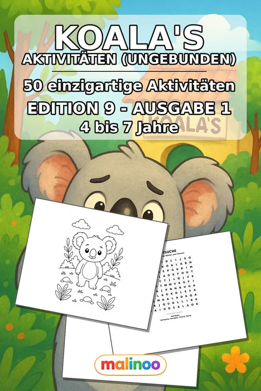 Koala's Aktivitätsbuch 50 Rätsel- und Aktivitätsseiten gedruckt+lose – Cover
