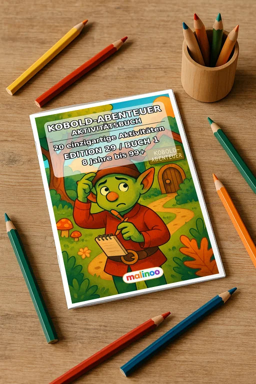 Kobolde & Aktivitäten Aktivitätsbuch 20 Rätsel- und Aktivitätsseiten g – Mockup-Ansicht