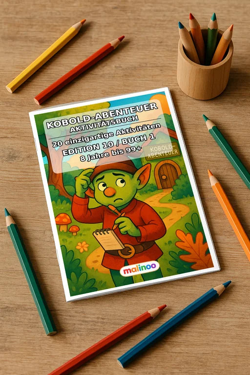 Kobolde & Aktivitäten Aktivitätsbuch 20 Rätsel- und Aktivitätsseiten g – Mockup-Ansicht