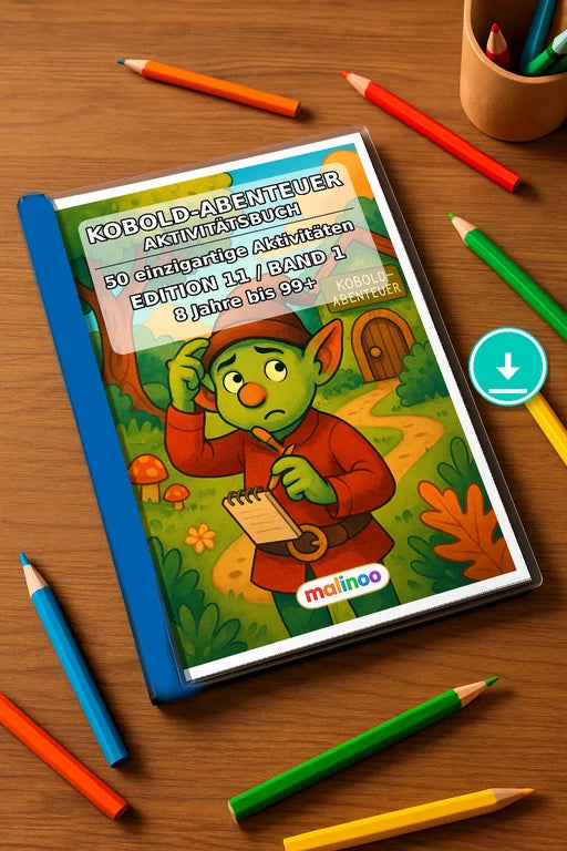 Kobolde & Aktivitäten Aktivitätsbuch 50 Rätsel- und Aktivitätsseiten P – Mockup-Ansicht