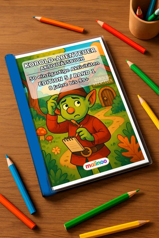 Kobolde & Aktivitäten Aktivitätsbuch 50 Rätsel- und Aktivitätsseiten g – Mockup-Ansicht