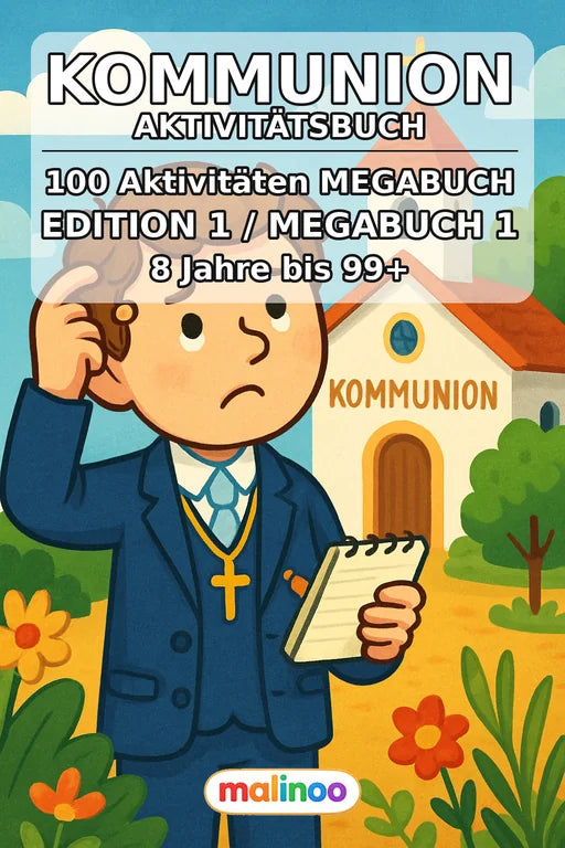 Kommunion Aktivitätsbuch 100 Rätsel- und Aktivitätsseiten – Cover