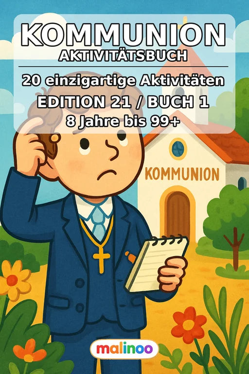 Kommunion Aktivitätsbuch 20 Rätsel- und Aktivitätsseiten – Cover