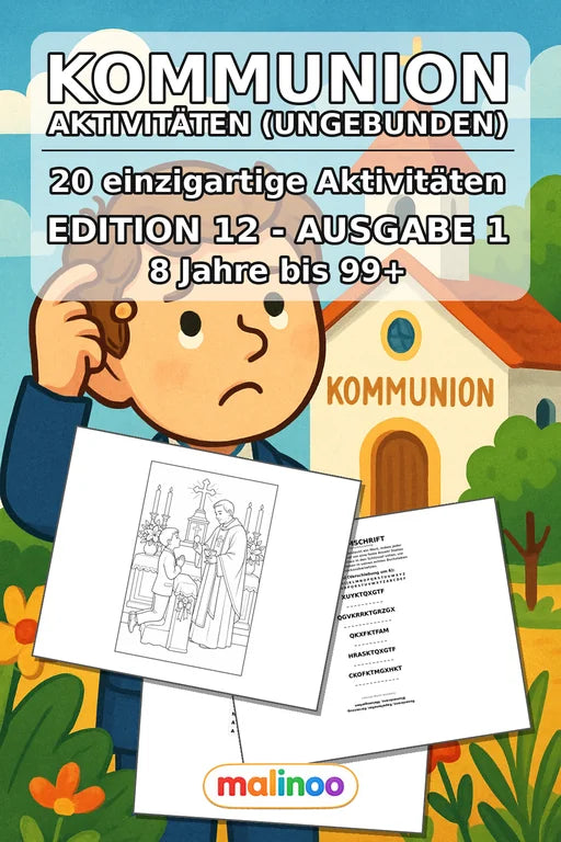 Kommunion Aktivitätsbuch 20 Rätsel- und Aktivitätsseiten – Cover