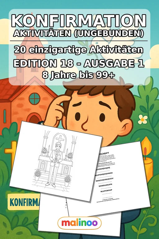 Konfirmation Aktivitätsbuch 20 Rätsel- und – Cover