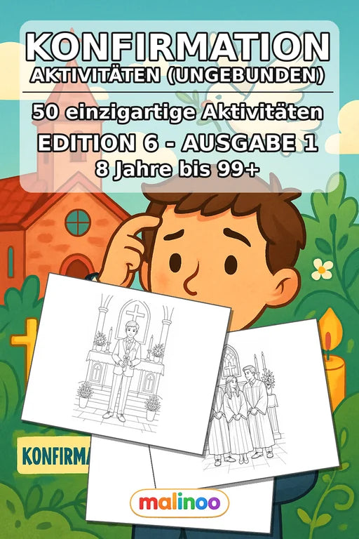 Konfirmation Aktivitätsbuch 50 Rätsel- und – Cover