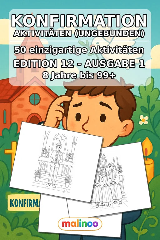 Konfirmation Aktivitätsbuch 50 Rätsel- und – Cover
