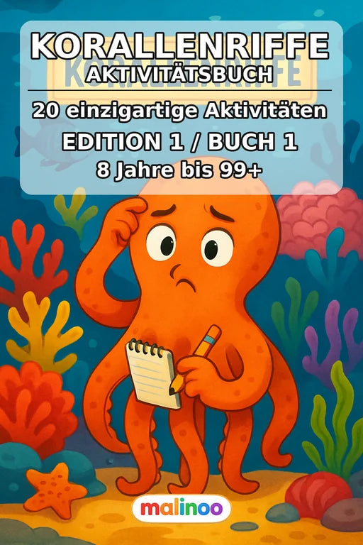 Korallenriffe Aktivitätsbuch 20 Rätsel- und Aktivitätsseiten PDF Downl – Cover
