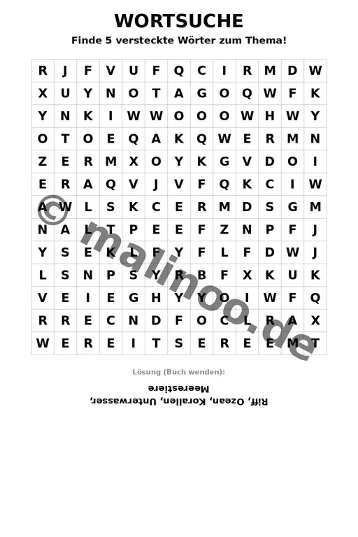 Korallenriffe Aktivitätsbuch 20 Rätsel- und Aktivitätsseiten gedruckt+ – Vorschaubild 9