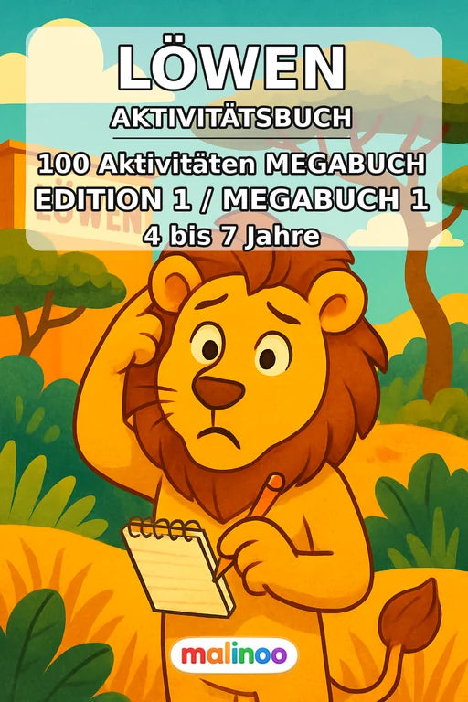 Löwen Aktivitätsbuch 100 Rätsel- und Aktivitätsseiten PDF Download – Cover