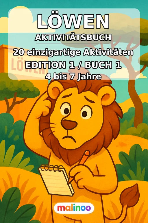 Löwen Aktivitätsbuch 20 Rätsel- und Aktivitätsseiten PDF Download – Cover