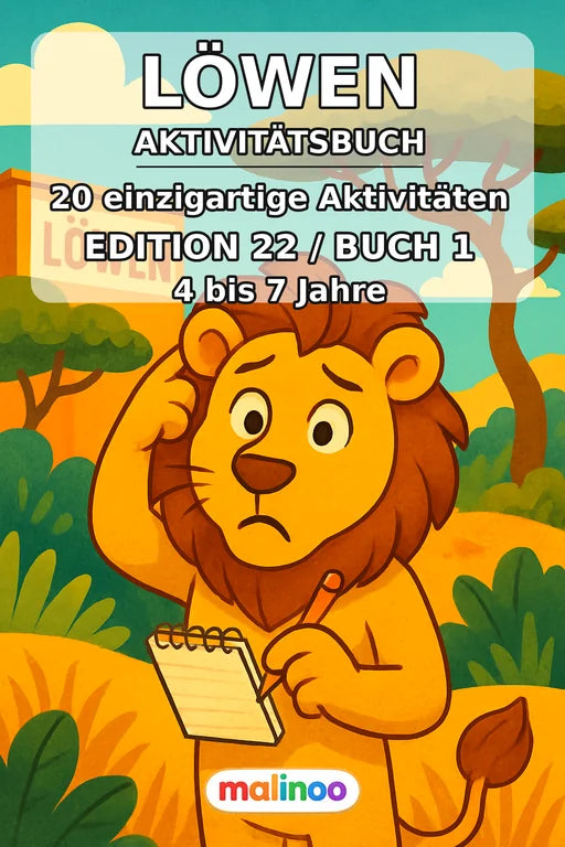 Löwen Aktivitätsbuch 20 Rätsel- und Aktivitätsseiten PDF Download – Cover