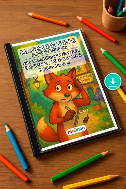 Magische Tiere Aktivitätsbuch 100 Rätsel- und – Mockup-Ansicht