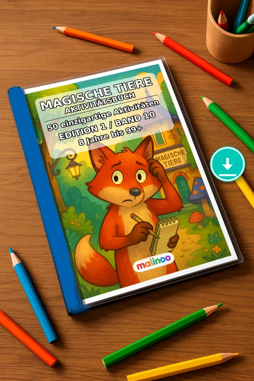 Magische Tiere Aktivitätsbuch 50 Rätsel- und – Mockup-Ansicht