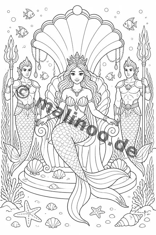 Meerjungfrauen Aktivitätsbuch 20 Rätsel- und Aktivitätsseiten PDF Down – Vorschaubild 4