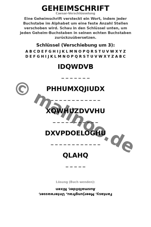 Meerjungfrauen Aktivitätsbuch 20 Rätsel- und Aktivitätsseiten gedruckt – Vorschaubild 9