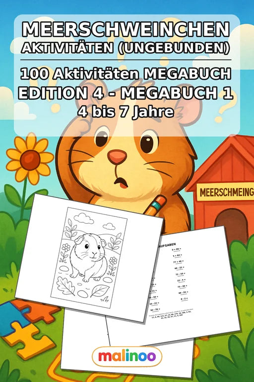Meerschweinchen Aktivitätsbuch 100 Rätsel- und Aktivitätsseiten gedruc – Cover
