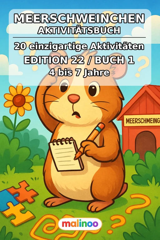 Meerschweinchen Aktivitätsbuch 20 Rätsel- und Aktivitätsseiten gedruck – Cover