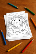 Meerschweinchen Aktivitätsbuch 20 Rätsel- und Aktivitätsseiten gedruck – Mockup-Ansicht