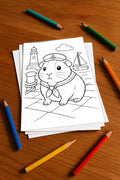 Meerschweinchen Aktivitätsbuch 50 Rätsel- und Aktivitätsseiten gedruck – Mockup-Ansicht