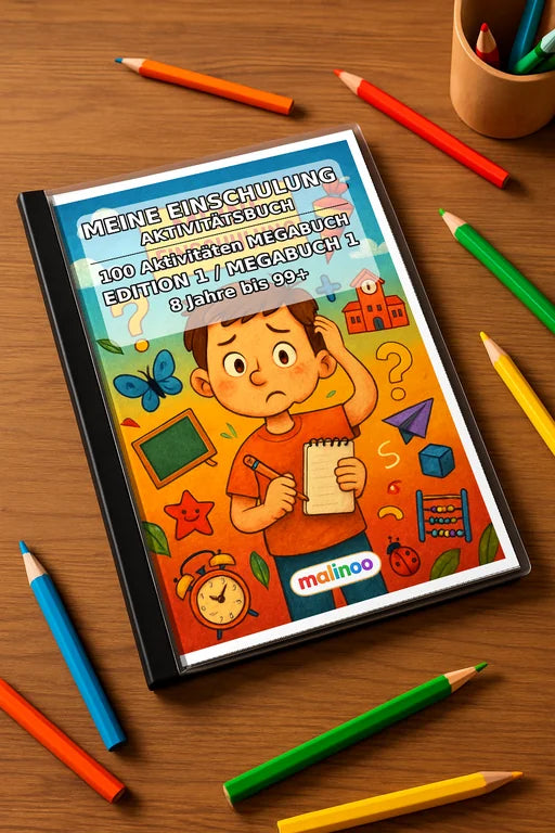 Meine Einschulung Aktivitätsbuch 100 Rätsel- und – Mockup-Ansicht
