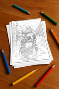 Motorräder Aktivitätsbuch 20 Rätsel- und Aktivitätsseiten gedruckt+los – Mockup-Ansicht
