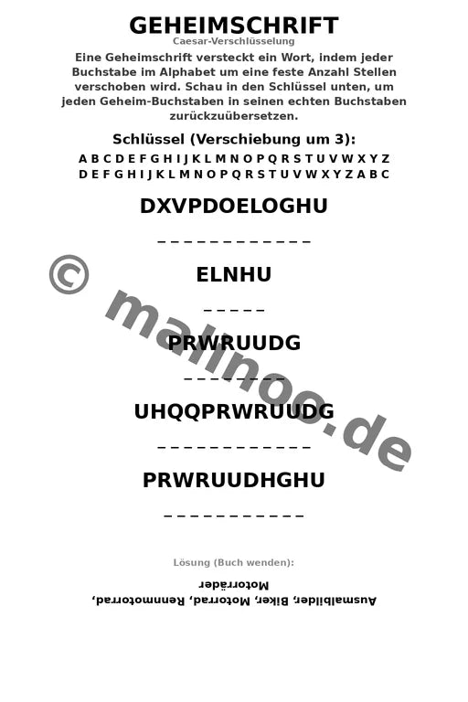 Motorräder Aktivitätsbuch 20 Rätsel- und Aktivitätsseiten gedruckt+los – Vorschaubild 6