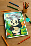 Panda's Aktivitätsbuch 100 Rätsel- und Aktivitätsseiten PDF Download – Mockup-Ansicht