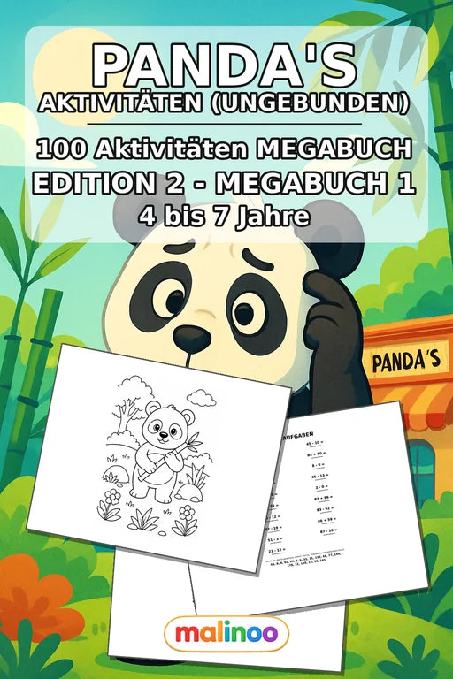 Panda's Aktivitätsbuch 100 Rätsel- und Aktivitätsseiten gedruckt+lose – Cover