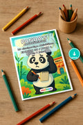 Panda's Aktivitätsbuch 20 Rätsel- und Aktivitätsseiten PDF Download – Mockup-Ansicht