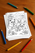 Panda's Aktivitätsbuch 50 Rätsel- und Aktivitätsseiten gedruckt+lose – Mockup-Ansicht