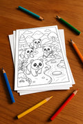 Panda's Aktivitätsbuch 50 Rätsel- und Aktivitätsseiten gedruckt+lose – Mockup-Ansicht