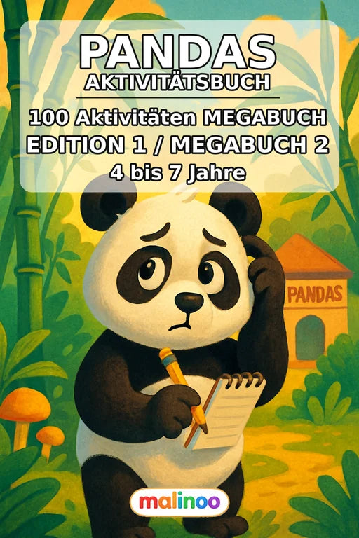 Pandas Aktivitätsbuch 100 Rätsel- und Aktivitätsseiten PDF – Cover