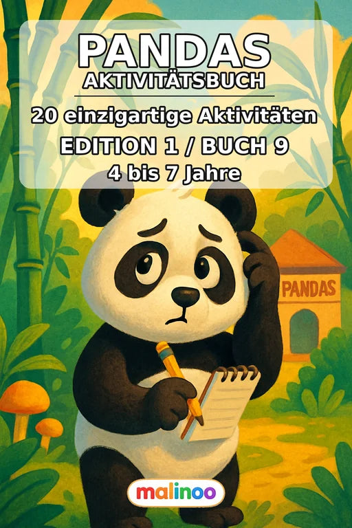 Pandas Aktivitätsbuch 20 Rätsel- und Aktivitätsseiten PDF – Cover