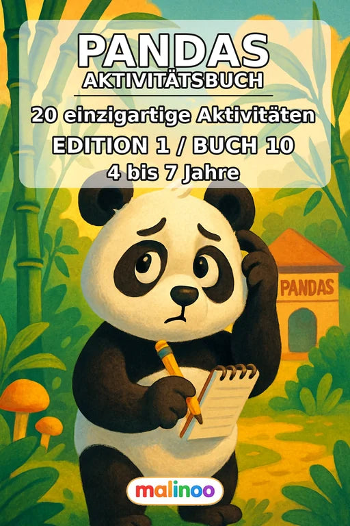 Pandas Aktivitätsbuch 20 Rätsel- und Aktivitätsseiten PDF – Cover