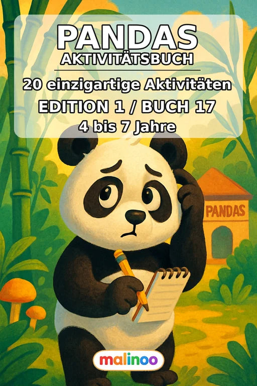 Pandas Aktivitätsbuch 20 Rätsel- und Aktivitätsseiten PDF – Cover