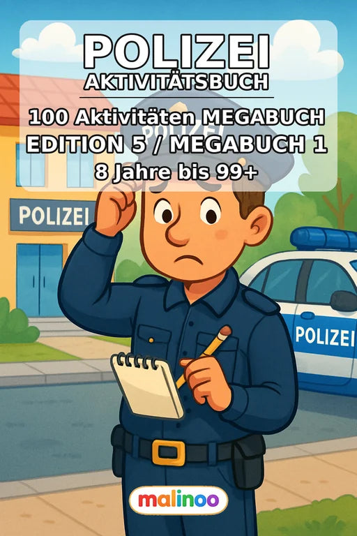 Polizei Aktivitätsbuch 100 Rätsel- und Aktivitätsseiten PDF Download – Cover