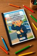 Polizei Aktivitätsbuch 100 Rätsel- und Aktivitätsseiten gedruckt+gebun – Mockup-Ansicht