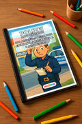 Polizei Aktivitätsbuch 100 Rätsel- und Aktivitätsseiten gedruckt+gebun – Mockup-Ansicht