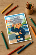 Polizei Aktivitätsbuch 20 Rätsel- und Aktivitätsseiten gedruckt+gebund – Mockup-Ansicht