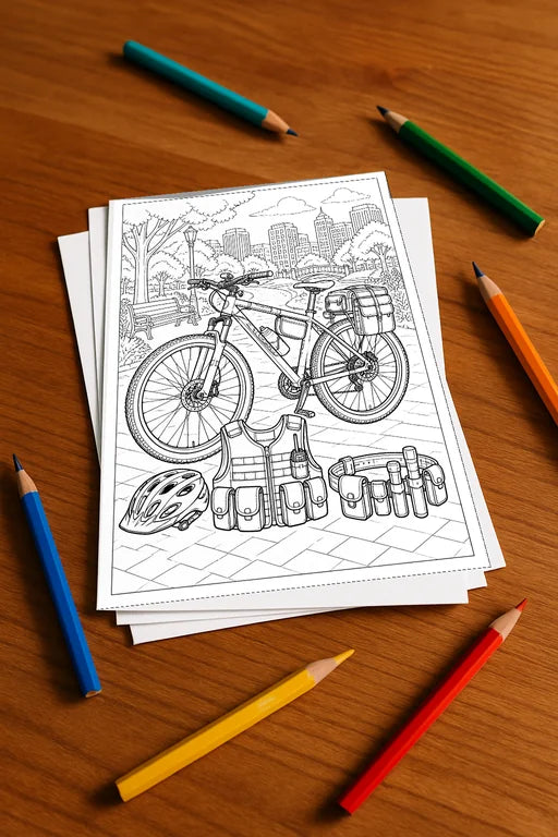 Polizei Aktivitätsbuch 20 Rätsel- und Aktivitätsseiten gedruckt+lose – Mockup-Ansicht