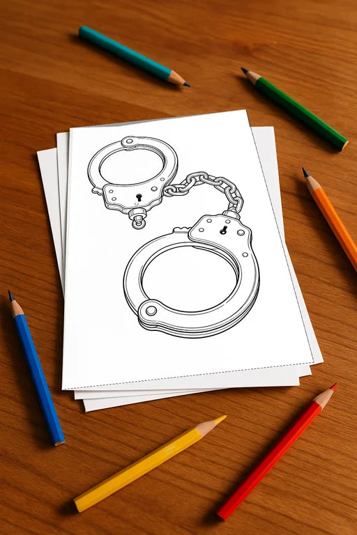 Polizei Aktivitätsbuch 20 Rätsel- und Aktivitätsseiten gedruckt+lose – Mockup-Ansicht